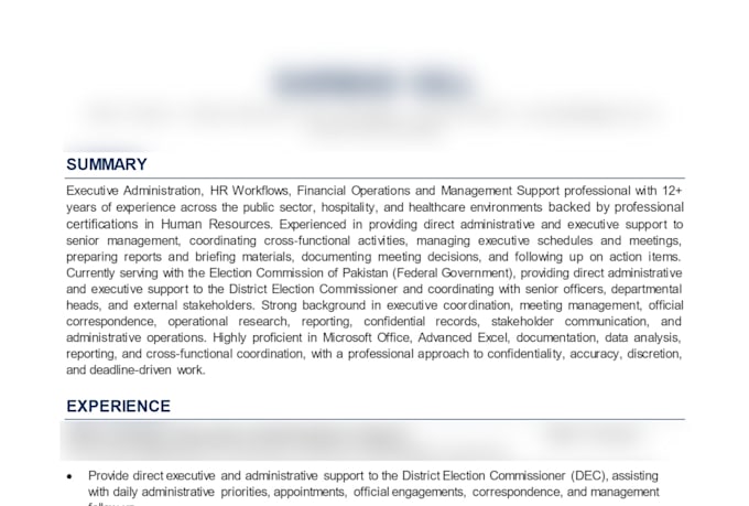 write an executive resume, tech CV, and cover letter